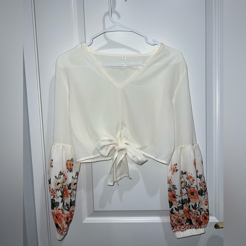 Floral tie up top